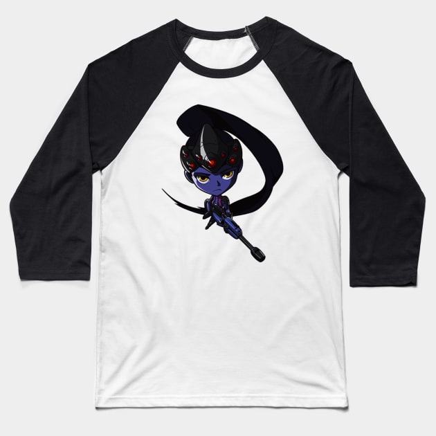 Widowmaker Cute Spray - Overwatch Baseball T-Shirt by Bystanders